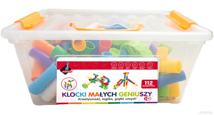 Klocki małych geniuszy złączki 112 elementów