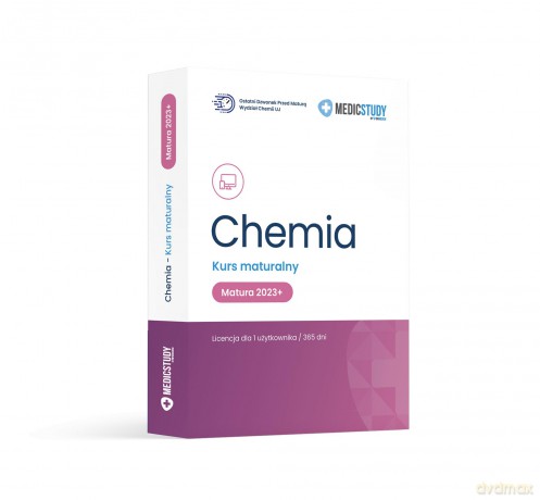 Kurs maturalny online Chemia klasa 1-4 matura 2023+ Biomedica [KSIĄŻKA]