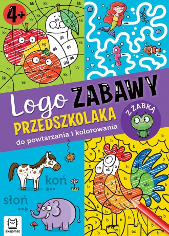 Logo zabawy przedszkolaka. Do powtarzania i kolorowania z żabką - Agata Kaczyńska [KSIĄŻKA]