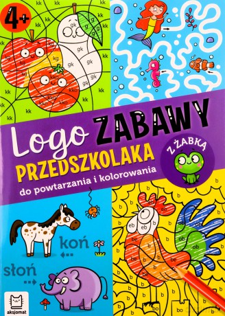 Logo zabawy przedszkolaka. Do powtarzania i kolorowania z żabką - Agata Kaczyńska [KSIĄŻKA]