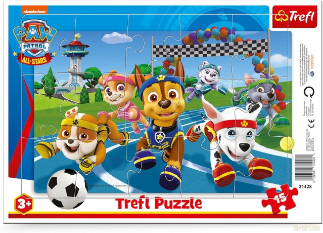 TREFL 15 el. Ramkowe Uczynne pieski Viacom PAW Patrol 31428 [PUZZLE]