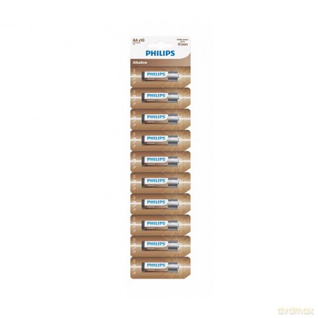Bateria PHILIPS AA LR6 Zrywka 10szt Alkaline
