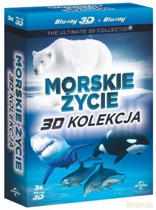 Morskie życie 3D: Delfiny i wieloryby 3D / Niedźwiedzie Polarne 3D / Rekiny 3D [3xBlu-Ray 3D]