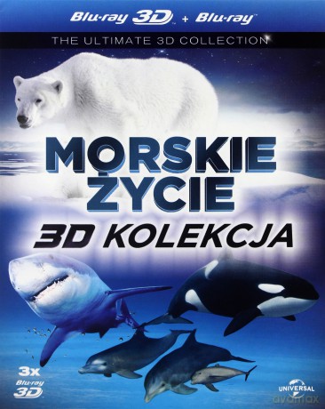 Morskie życie 3D: Delfiny i wieloryby 3D / Niedźwiedzie Polarne 3D / Rekiny 3D [3xBlu-Ray 3D]