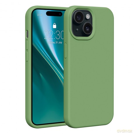 Nakładka Etteri Silicone Case do iPhone 15 6,1" jasnozielona