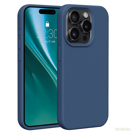 Nakładka Etteri Silicone Case do iPhone 15 Pro 6,1" ciemnoniebieska
