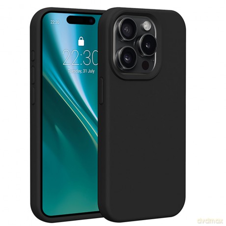 Nakładka Etteri Silicone Case do iPhone 15 Pro 6,1" czarna