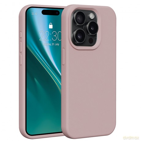 Nakładka Etteri Silicone Case do iPhone 15 Pro 6,1" jasnoróżowa