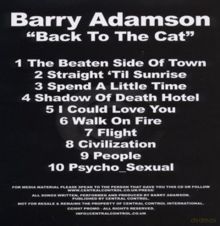 Barry Adamson: Back to the Cat [WINYL]