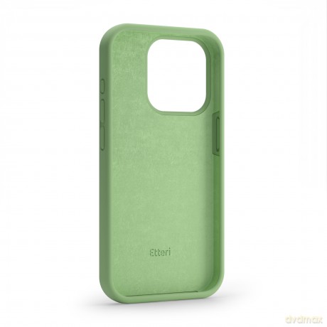 Nakładka Etteri Silicone Case do iPhone 15 Pro 6,1" jasnozielona