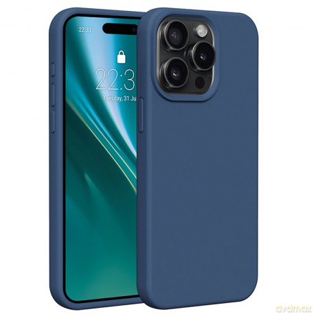 Nakładka Etteri Silicone Case do iPhone 15 Pro Max 6,7" ciemnoniebieska