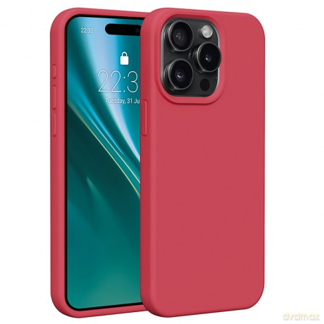 Nakładka Etteri Silicone Case do iPhone 15 Pro Max 6,7" malinowa