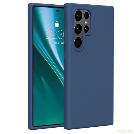 Nakładka Etteri Silicone Case do Samsung Galaxy S24 Ultra ciemnoniebieska