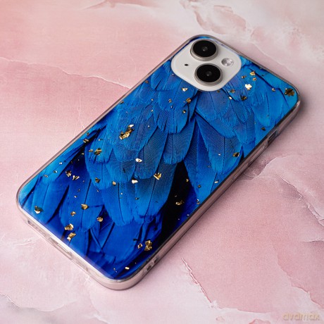 Nakładka Gold Glam do iPhone 12 / 12 Pro 6,1" blue