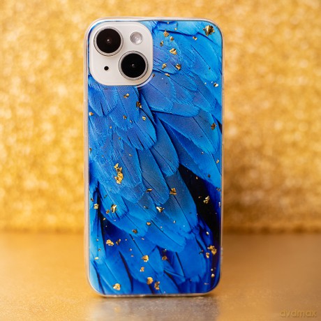 Nakładka Gold Glam do iPhone 12 / 12 Pro 6,1" blue