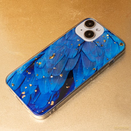 Nakładka Gold Glam do iPhone 12 / 12 Pro 6,1" blue
