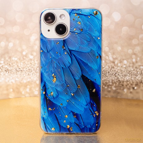 Nakładka Gold Glam do iPhone 12 / 12 Pro 6,1" blue