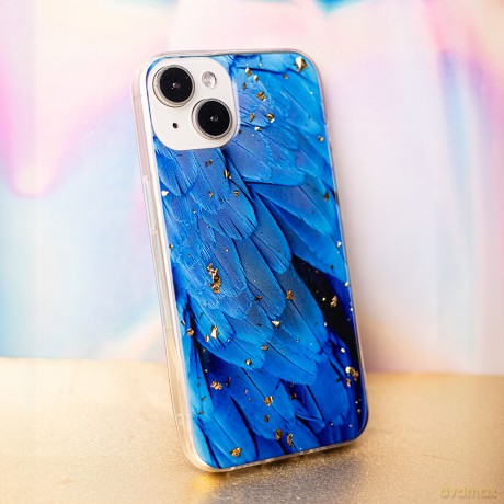 Nakładka Gold Glam do iPhone 12 / 12 Pro 6,1" blue
