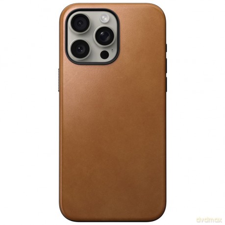 Nomad Modern Leather etui do iPhone 15 Pro Max 6,7" jasnobrązowe