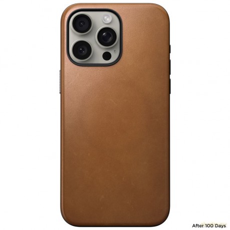 Nomad Modern Leather etui do iPhone 15 Pro Max 6,7" jasnobrązowe