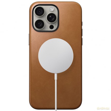 Nomad Modern Leather etui do iPhone 15 Pro Max 6,7" jasnobrązowe