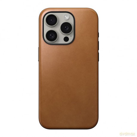 Nomad Modern Leather etui do iPhone 15 Pro 6,1" jasnobrązowe