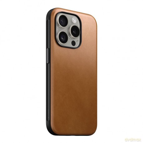 Nomad Modern Leather etui do iPhone 15 Pro 6,1" jasnobrązowe