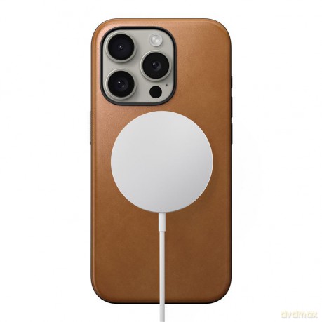 Nomad Modern Leather etui do iPhone 15 Pro 6,1" jasnobrązowe