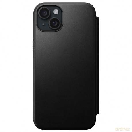 Nomad Modern Leather Folio etui do iPhone 15 Plus 6,7" czarne
