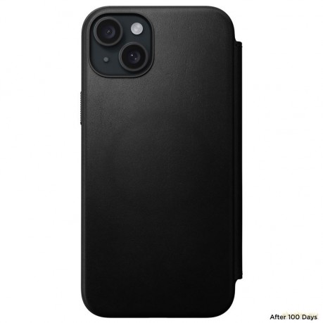 Nomad Modern Leather Folio etui do iPhone 15 Plus 6,7" czarne