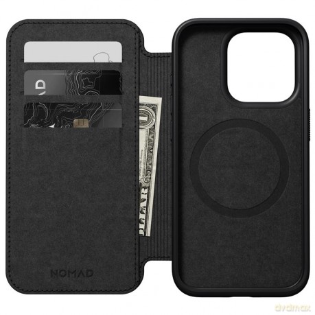 Nomad Modern Leather Folio etui do iPhone 15 Pro 6,1" brązowe
