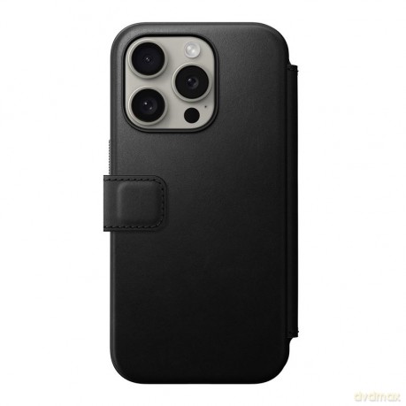 Nomad Modern Leather Folio etui do iPhone 15 Pro 6,1" czarne