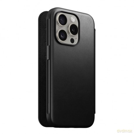 Nomad Modern Leather Folio etui do iPhone 15 Pro 6,1" czarne