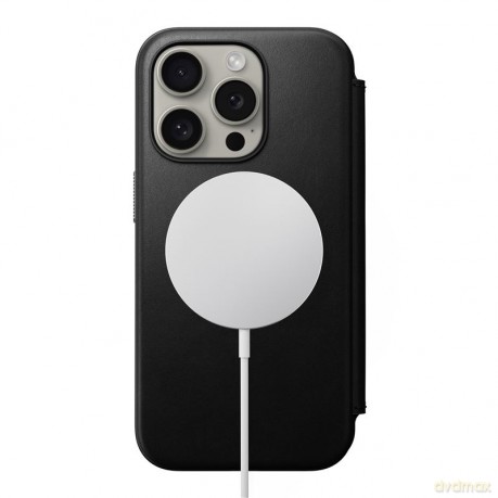 Nomad Modern Leather Folio etui do iPhone 15 Pro 6,1" czarne