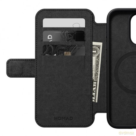 Nomad Modern Leather Folio etui do iPhone 15 Pro 6,1" jasnobrązowe