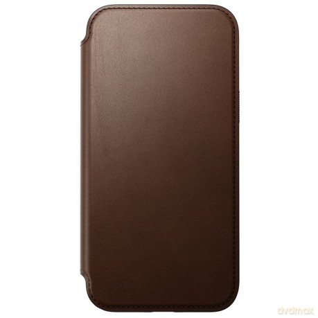 Nomad Modern Leather Folio etui do iPhone 15 Pro Max 6,7" brązowe