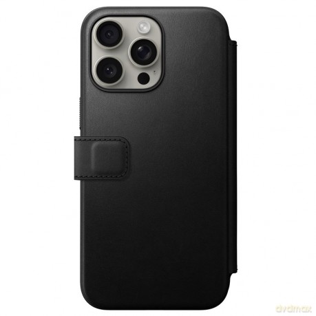 Nomad Modern Leather Folio etui do iPhone 15 Pro Max 6,7" czarne