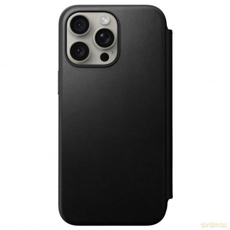 Nomad Modern Leather Folio etui do iPhone 15 Pro Max 6,7" czarne