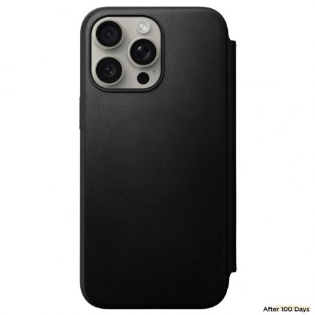 Nomad Modern Leather Folio etui do iPhone 15 Pro Max 6,7" czarne