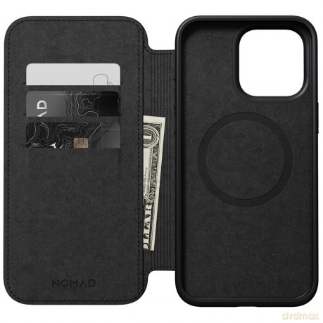 Nomad Modern Leather Folio etui do iPhone 15 Pro Max 6,7" jasnobrązowe