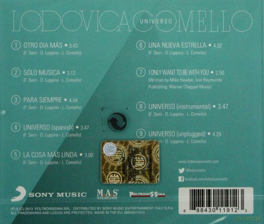 Lodovica Comello: Universo [CD]