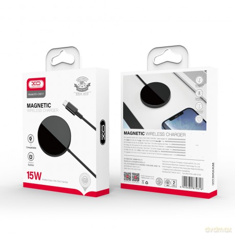 XO ładowarka bezprzewodowa indukcyjna CX011 magnetyczna srebrna