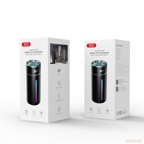XO nawilżacz powietrza HF09 podświetlany bezprzewodowy 300 ml czarny