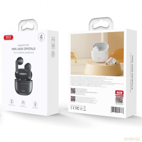 XO słuchawki Bluetooth X33 TWS czarne