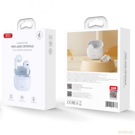 XO słuchawki Bluetooth X33 TWS niebieskie