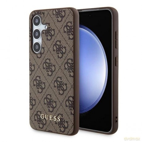 Etui Guess 4G Metal Gold Logo na Samsung Galaxy A35 - brązowe