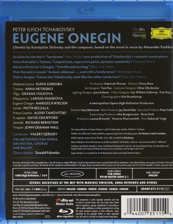 Piotr Beczała: Tchaikovsky: Eugene Onegin [Blu-Ray]