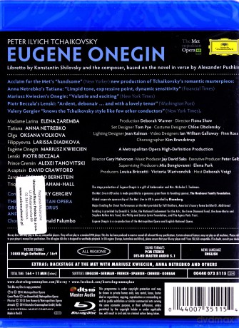 Piotr Beczała: Tchaikovsky: Eugene Onegin [Blu-Ray]