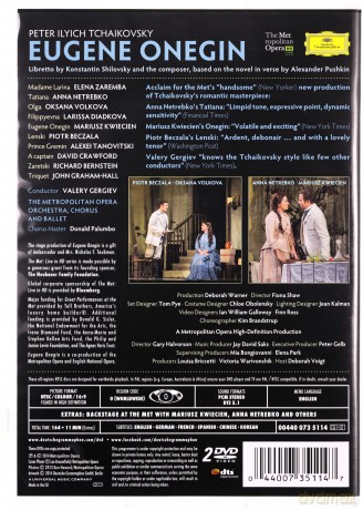 Piotr Beczała: Tchaikovsky: Eugene Onegin [2DVD]