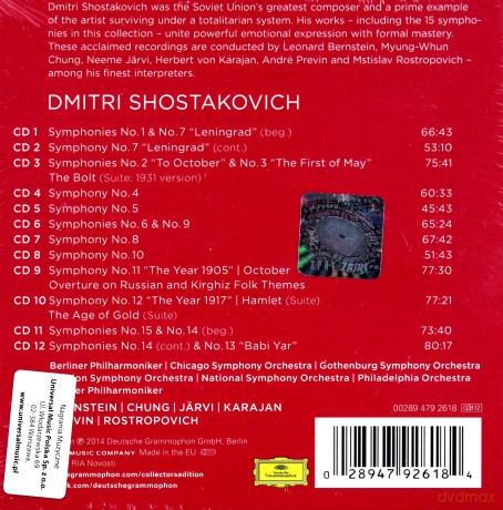 Leonard Bernstein: Shostakovich Symphonies (Collectors Edition) [12CD]